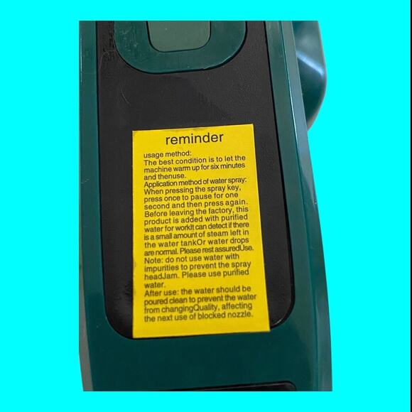 Mini Steam Iron Handheld Portable Ironing Machine Clothes Steamer Electric Green - Picture 6 of 7